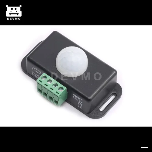 Vista 2 de DEVMO Interruptor automático del sensor de movimiento PIR infrarrojo DC 12V-24V 8A para la luz LED elegante