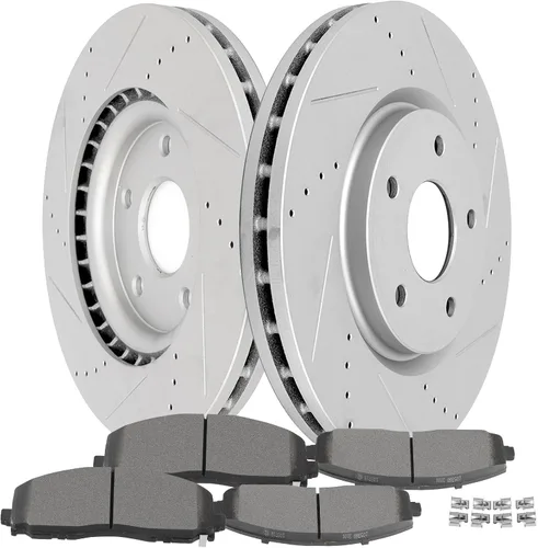 Vista 14 de SCITOO Kit de freno delantero Rotores de freno delantero y pastillas de freno de cerámica para Acura RSX 2003-2006