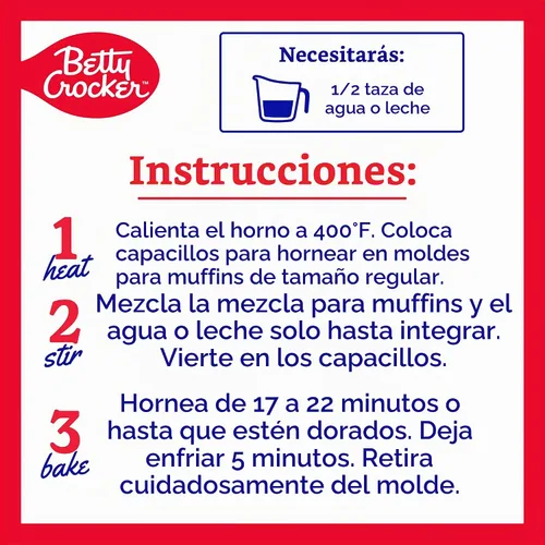 Vista 6 de Betty Crocker Mezcla de muffins de nuez de plátano, hecha con nueces, 6.4 onzas (paquete de 9)