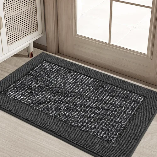 Vista 11 de BEQHAUSE Tapete para puerta interior de 20 x 32 pulgadas, tapete antideslizante para entrada, lavable, resistente a la suciedad, tapete