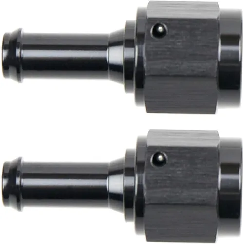 Vista 19 de Recta 6AN hembra giratoria a 1/4 "empuje en manguera adaptador de montaje de púas aluminio negro