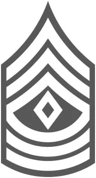 Vista 10 de E-8 Primer corte sargento Rank US Army – Adhesivo – Die 1sg or-8, Azul