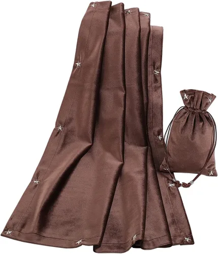 Vista 15 de BLESSUME Wicca - Mantel de tarot con bolsa de tarot, cuadrado, terciopelo de adivinación, color negro, 24.4 x 24.4 pulgadas