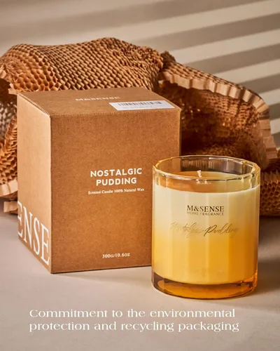 Vista 8 de M&SENSE Velas perfumadas de pomelo para el hogar, 10.6 onzas, 60 horas, velas de soja natural no tóxicas en vidrio de larga duración de combustión