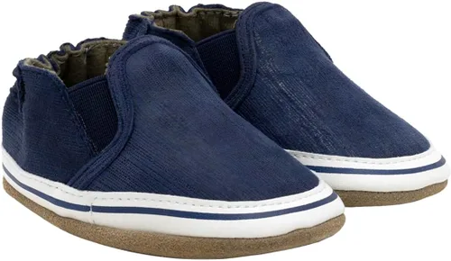 Vista 34 de Robeez Zapatos de cuna con suela suave antideslizantes para bebés varones y unisex, pantuflas mocasines para bebés y niños pequeños, 0-24 meses Lino