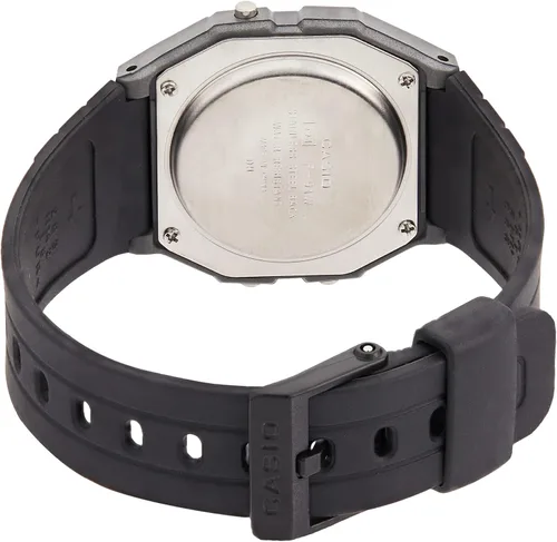 Vista 2 de Casio F-91WM-1B Reloj de alarma cronógrafo clásico digital retro F-91 gris, Gris
