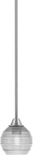 Vista 131 de Toltec Lighting Paramount - Mini colgante de 1 luz en acabado negro mate con cristal de arte perla de 7 pulgadas y estilo negro