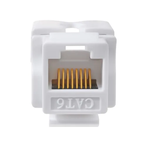 Vista 6 de TENINYU Paquete de 10 conectores RJ45 Keystone Jack 568A/568B, adaptador Keystone compatible con conector Cat 6/5e/5, conector Keystone Cat6