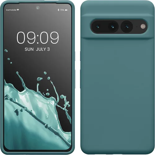 Vista 71 de kwmobile Funda compatible con Google Pixel 7 Pro - Funda de silicona TPU con acabado suave - Piedra antigua