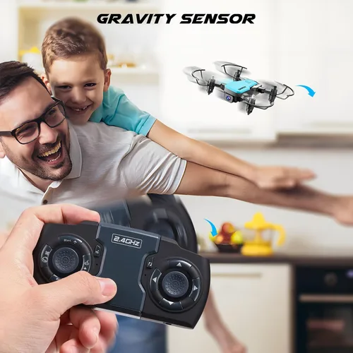 Vista 6 de SIMREX X300C Mini Drone con Cámara 720P HD FPV, Cuadricóptero a Control Remoto Plegable con Mantenimiento de Altitud, Flip 3D, Modo Sin Cabeza