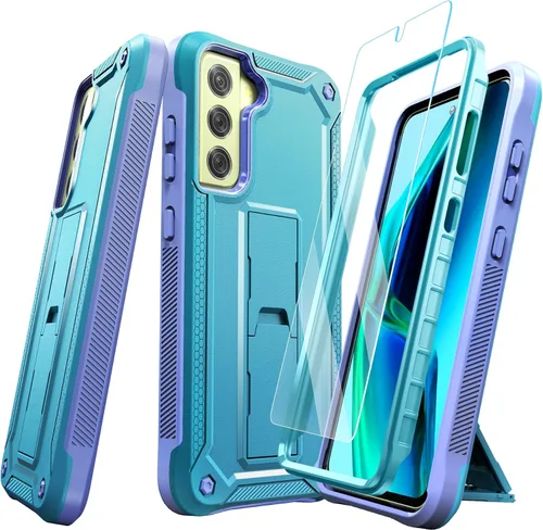 Vista 9 de Funda de teléfono para Galaxy S21 Fe 5G, [grado milimétrico] [1 protector de pantalla separado] con textura mate, de poliuretano termoplástico Negro
