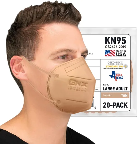 Vista 20 de AccuMed BNX KN95 Face Masks Made in USA (Adult Large, Adult Medium, Kids Small) (Earloop) (Model: E95/E95M/E95S)