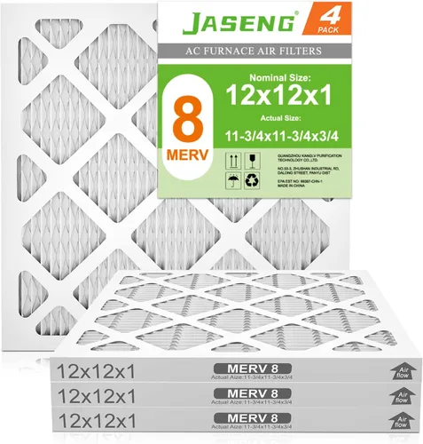 Vista 8 de Paquete de 4 filtros de aire para horno de 10 x 10 x 1, filtrado MERV 8 MPR 600 y FPR 5, reemplazo del filtro de aire HVAC