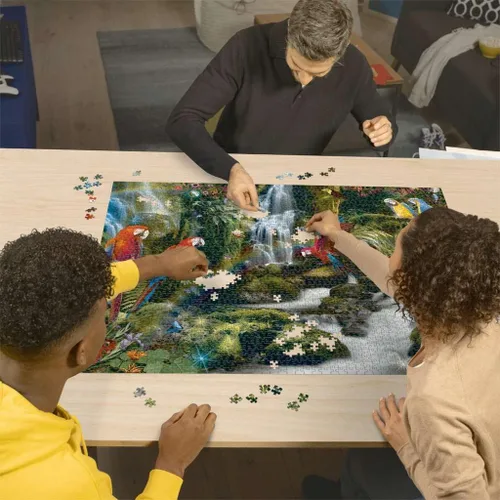 Vista 3 de Ravensburger Puzzle 17111 Loros coloridos en la selva-2000 piezas