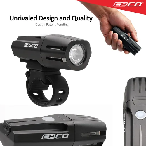 Vista 4 de CECO -Estados Unidos: Luz de bicicleta recargable USB de 1.200 lúmenes - Resistente y duradera IP67 impermeable y resistente a los impactos FL-1