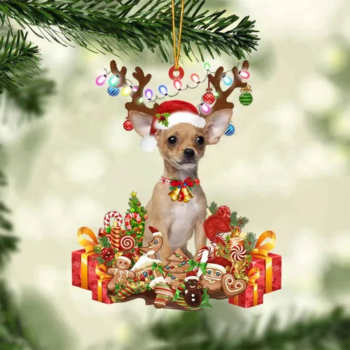 Vista 82 de Nazenti Adorno de Navidad personalizado de reno de Alaskan Malamute – Adorno de perro personalizado para amantes de las mascotas, acrílico plano