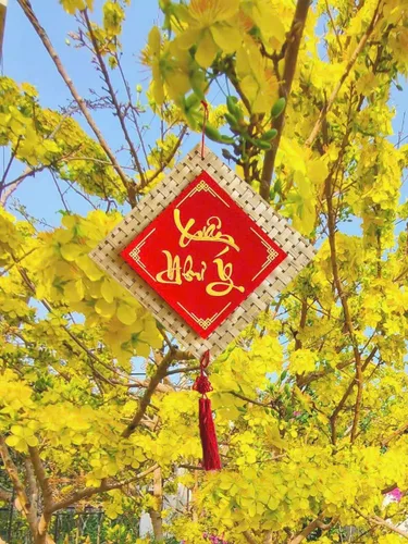 Vista 3 de 2 calcomanías de Año Nuevo vietnamita para puerta/ventana, adornos colgantes rojos, decoración de Año Nuevo Lunar para el hogar/oficina