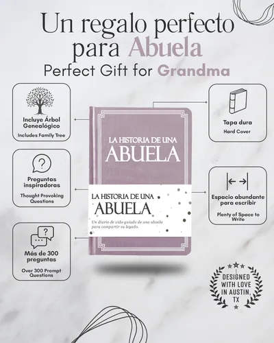 Vista 2 de Abuela, comparte tu historia conmigo (Tapa dura): 250+ Preguntas, Libro de recuerdos y memorias, Regalo para abuela de nietos, Día de la Madre