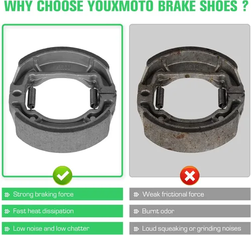 Vista 2 de Youxmoto Zapatas de freno delanteras y traseras para Kawasaki KLX 110 2002-2022, para KLX 110L 2010-2021, para Suzuki DR-Z 110K 2003 2004 2005