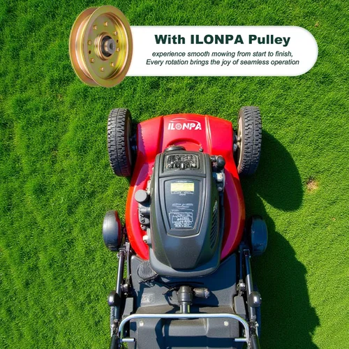 Vista 4 de ILONPA 1 paquete 756-04129 polea tensora 956-04129 753-08171 para Cub Cadet LT1050 LT1045 LTX1040 LTX1046 LTX1045 LTX1050 RZT50 Tractor de césped
