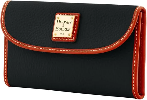 Vista 2 de Dooney & Bourke Billetera, cartera de embrague continental de grano de guijarros, Negro