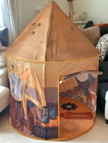 Vista 4 de Casa de juegos para niños y niñas, tienda de campaña para niños pequeños, regalo de juguete portátil desplegable, para interiores y exteriores, cama