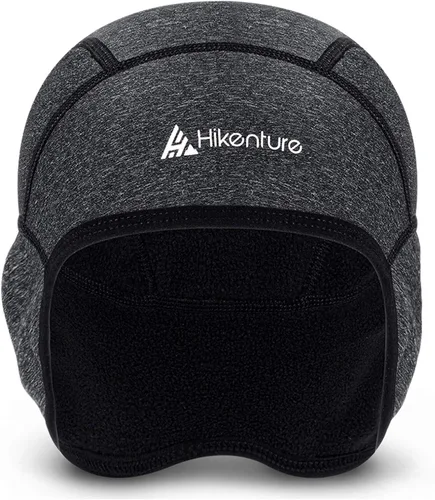 Vista 8 de Hikenture Forro de casco de invierno para hombre y mujer, gorro térmico de cráneo Negro