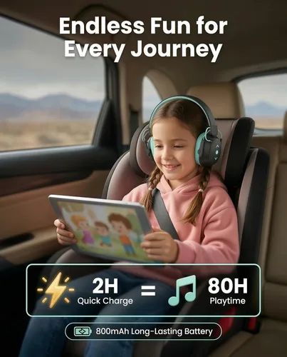 Vista 14 de Orejeras de seguridad Bluetooth 6.0 para niños, auriculares con cancelación de ruido SNR de 29 dB con reducción de ruido de bloqueo de 94 dB, tiempo