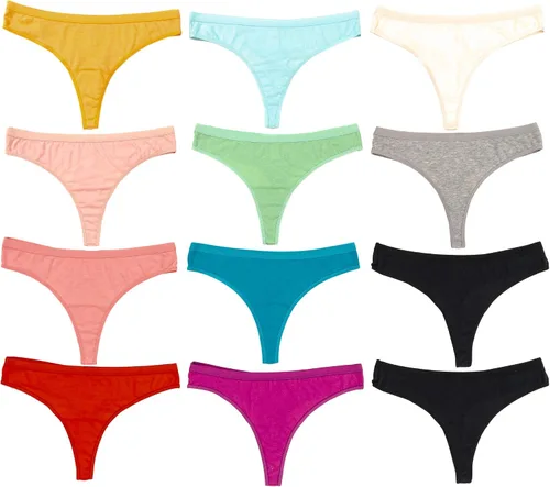 Vista 7 de Alyce Intimates - Bragas de algodón para mujer, paquete de 12, Variado