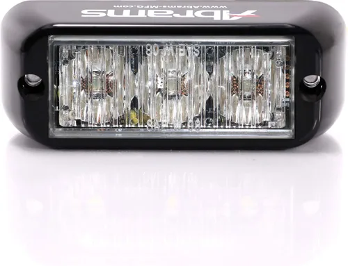 Vista 3 de Abrams SAE Clase 1 Serie T3 [Azul] 9W - 3 LED Policía EMS EMT Vehículo Camión Luz LED de rejilla para cabeza de montaje en superficie, luz