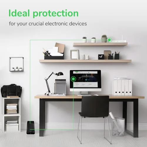 Vista 6 de APC Respaldo de batería de UPS y protector contra sobretensiones, fuente de alimentación de batería de respaldo de 600 VA, respaldo BE600M1