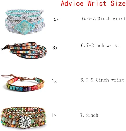 Vista 4 de YGLINE - Impresionante colección de pulseras de cuero hechas a mano