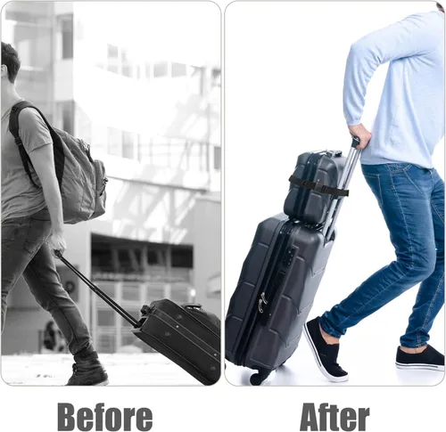 Vista 5 de Cinturón de viaje para equipaje, cinturón de viaje para equipaje de mano, elegante y ajustable, cinturón de viaje para equipaje, accesorios de viaje