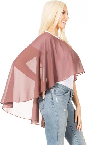 Vista 3 de Sakkas Anya - Capa de gasa suave para mujer, para boda, dama de honor, novia, bolero