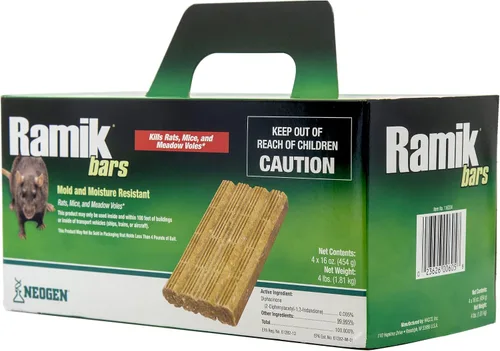 Vista 2 de Neogen Ramik - Barras de rodenticida resistentes a la intemperie con sabor a pescado, 4 barras de 16 onzas (4 libras)