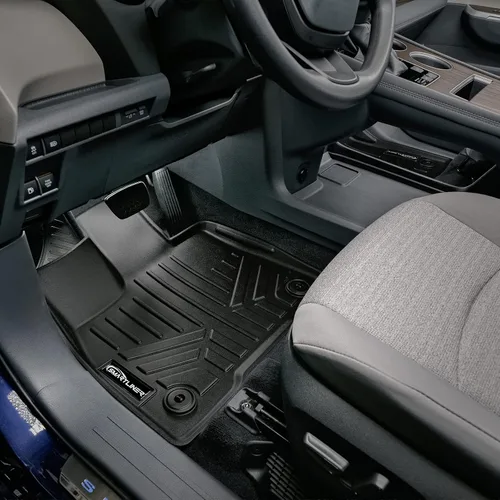 Vista 2 de SMARTLINER Juego de tapetes de piso de ajuste personalizado de 2 filas compatibles con Toyota Sienna 2021-2025