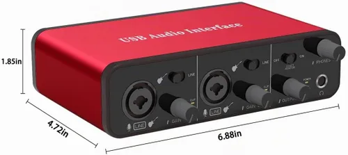Vista 3 de ZUZONG Interfaz de audio interfaz de audio preamplificadores de micrófono con alimentación fantasma de 48 V 24 bits compatible con grabación