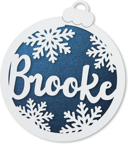 Vista 6 de Bolas de madera para árboles, regalos personalizados, adorno de Navidad, decoración de Navidad, regalos familiares, regalos de adorno de vacaciones