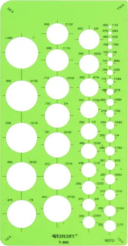 Vista 6 de Westcott LetterCraft - Plantilla para círculos grandes y pequeños (T-831)