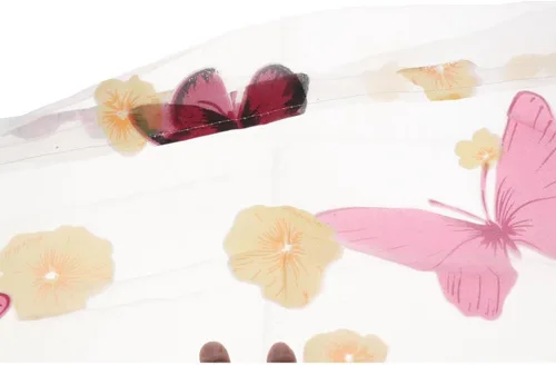 Vista 7 de Leadigol Paneles de cortinas de mariposa para ventana, cortinas de gasa transparente de tul de 78.7 in x 39.4 in, panel de cortina transparente