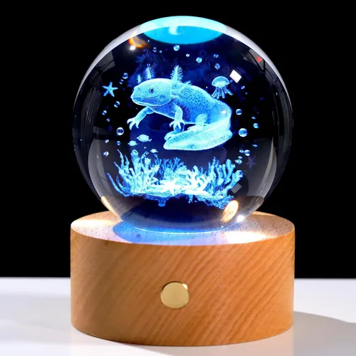 Vista 12 de Ornalrist 3D Wolf Gifts 3.15in Crystal Ball Decor Figurine for Women Men
