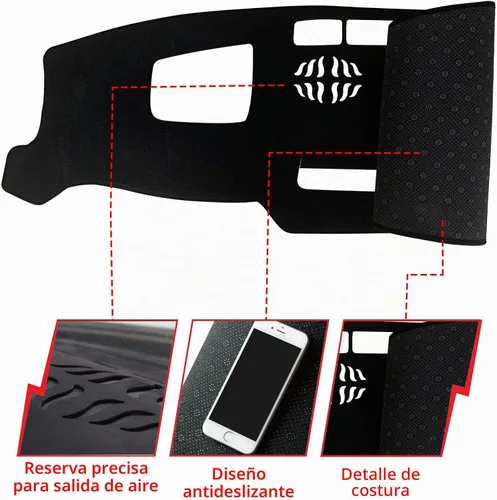 Vista 2 de Tapete antideslizante para tablero de instrumentos compatible con Mazda CX-5 CX 5 2017-2020 Protector solar (con HUD)