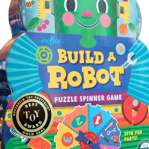 Vista 6 de eeBoo Juego de Ruleta Construye un Robot, Combina Números Simples con Diversión, 3 Años en Adelante.