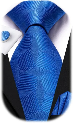 Vista 96 de Dubulle Corbata tejida de cachemira para hombre y gemelos de pañuelo para hombre, conjunto de gemelos para boda formal y negocios