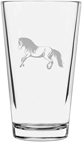 Vista 37 de Shetland Pony (cuerpo) - Vaso de pinta grabado con temática de caballo alternativo de 16 onzas