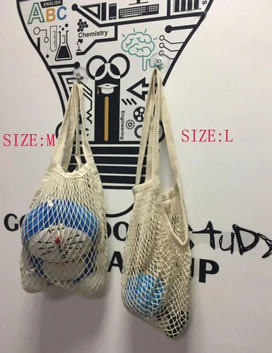 Vista 4 de YEKEYI Bolsa de red reutilizable portátil para almacenamiento de frutas, asa larga para poner en el hombro