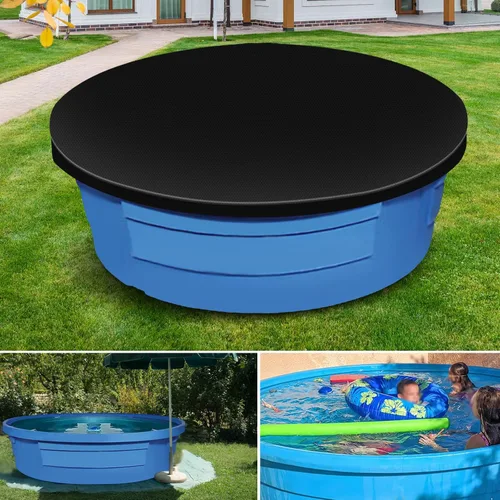 Vista 7 de Protector redondo de plástico Oxford para piscina de 6 pies, forro impermeable, 6 pies x 12 pulgadas