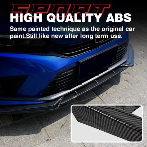 Vista 4 de Alerón de Labio Delantero Compatible con Civic Sedan/Hatchback de 11ª Generación 2022-2024, Alerón de Labio de Parachoques para FE1 FE2 FE4 FL1 FL2
