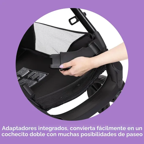 Vista 17 de Baby Trend Morph Cochecito Modular de Individual a Doble, Dash Black