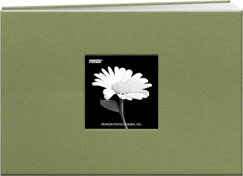 Vista 25 de Pioneer Libro de Memoria con Marco de Tela Frontal Postbound de 5 por 7 Pulgadas, Rojo Manzana